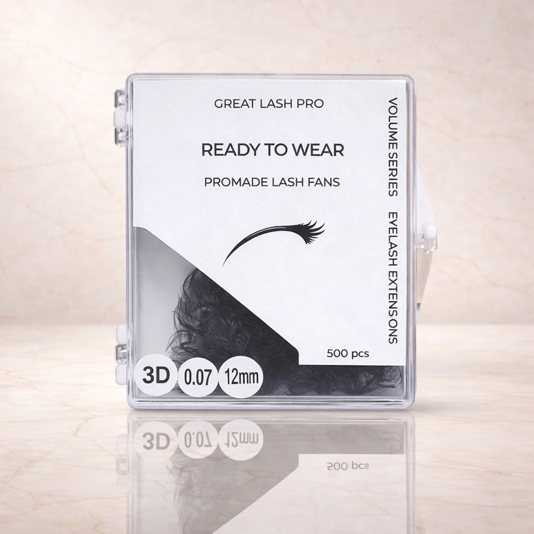 Ready to Wear 3D 0.07 lash fans, 500 pcs