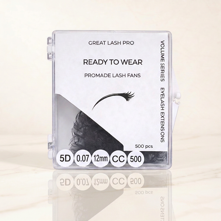 5D 0.07 12mm CC 500 fans, затворена кутия на почти бял мрамор