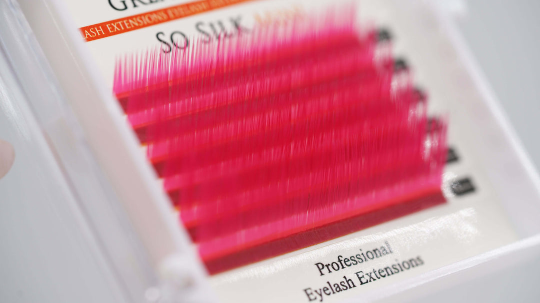pink lashes, eyelash extensions